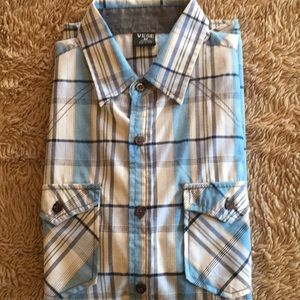 Mens button down short sleeve shirt